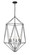 Geo Six Light Chandelier in Matte Black + Chrome (224|918-35MB-CH)