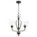 Jardin Three Light Chandelier in Oiled Bronze w/ Clear/Seeded (19|6127-3-286)