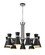 Soriano Nine Light Chandelier in Matte Black + Brushed Nickel (224|728-9MB-BN)