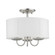 Brookdale Three Light Semi-Flush Mount in Brushed Nickel (107|42987-91)