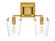 Arlo Two Light Wall Sconce in Black/Satin Brass (137|351K02BLSB)