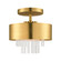 Orenburg Three Light Semi Flush Mount in Natural Brass (107|48872-08)