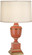 Annika One Light Accent Lamp in Tangerine Lacquered Paint/Natural Brass w/Ivory Crackle (165|2603X)