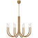 Rousseau LED Chandelier in Antique-Burnished Brass (268|KW 5581AB-SG)