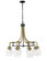 Kraken Eight Light Chandelier in Matte Black / Olde Brass (224|466-8MB-OBR)