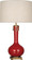 Athena One Light Table Lamp in Ruby Red Glazed Ceramic w/Aged Brass (165|RR992)