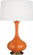 Pike One Light Table Lamp in Pumpkin Glazed Ceramic w/Aged Brass (165|PM994)