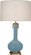 Athena One Light Table Lamp in Matte Steel Blue Glazed Ceramic w/Aged Brass (165|MOB92)