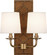 Williamsburg Lightfoot Two Light Wall Sconce in English Ochre Leather w/Nailhead and Aged Brass (165|1030)