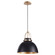 Picture Lights One Light Pendant in Matte Black w/ Aged Brass (19|823-5980)