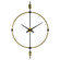 Time Flies Wall Clock in Brushed Brass With Satin Black (52|06106)