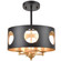 Odelle Four Light Pendant in Black / Antique Gold (60|ODE-700-BK-GA)