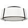 Fulton Three Light Semi Flush Mount in Black (60|FUL-905-BK)