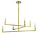 Dante Six Light Chandelier in Aged Brass (60|DNT-6046-AG)