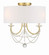 Delilah Three Light Semi Flush Mount in Aged Brass (60|DEL-90803-AG_CEILING)