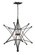 Astro Four Light Chandelier in Black (60|9236-BK)