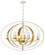 Luna Eight Light Chandelier in Matte White + Antique Gold (60|588-MT-GA)