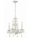 Paris Market Four Light Mini Chandelier in Antique White (60|5024-AW-CL-SAQ)