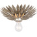 Broche One Light Flush Mount in Antique Silver (60|500-SA_CEILING)