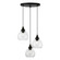 Catania Three Light Pendant in Black w/Brushed Nickel (107|46503-04)