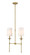 Emily Two Light Linear Chandelier in Rubbed Brass (224|3033-2L-RB)