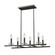 Verona Six Light Linear Chandelier in Bronze (224|2010-6L-BRZ)