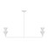 Cornet Two Light Linear Chandelier in Cast Plaster (454|LXC1102CPST)