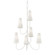 Marcel Six Light Chandelier in Gesso White (67|F6287-GSW)