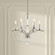 Priscilla Six Light Chandelier in Heirloom Silver (53|BC7106N-44PDK)