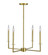 Ray Four Light Chandelier in Bronze (185|6520-AG-CA)