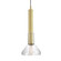 Funnel One Light Pendant in Satin Brass (185|5386-SB-CL)