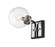 Parsons One Light Wall Sconce in Matte Black / Brushed Nickel (224|477-1S-MB-BN)