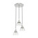 Cypress Grove Three Light Cluster in Brushed Nickel (47|19325)
