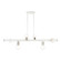 Bannister Six Light Linear Chandelier in White w/ Brushed Nickels (107|45866-03)