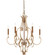 Magnolia Manor Six Light Chandelier in Pale Gold With Distressed Bronze (29|N6557-690)