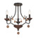 Colonial Charm Three Light Semi Flush Mount in Old World Bronze W/Walnut Acce (7|2662-723)