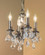 Majestic Four Light Mini Chandelier in Aged Pewter (92|57344 AGP CBK)