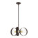 Modesto Three Light Chandelier in Bronze w/ Satin Brasss (107|46423-07)