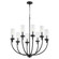 Ladin Eight Light Chandelier in Textured Black w/ Clear Fluted Glass (19|601-8-69)