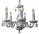 Monaco Five Light Chandelier in Silver Painted (92|82045 SIL CPPR)