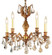 Chateau Five Light Chandelier in Aged Bronze (92|57375 AGB CBK)