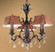 Majestic Six Light Chandelier in Aged Pewter (92|57363 AGP CP)