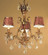 Majestic Three Light Chandelier in Aged Pewter (92|57362 AGP CGT)