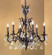 Majestic Six Light Chandelier in French Gold (92|57346 FG CBK)