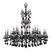 Via Lombardi 24 Light Chandelier in Ebony Pearl (92|57065 EP CBK)