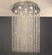 Crystal Rain Ten Light Chandelier/Flush Mount in Chrome (92|16121-36 CP)