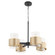 Epsilon Four Light Chandelier in Textured Black w/ Aged Brass (19|683-4-6980)