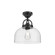 Lancaster One Light Semi-Flush Mount in Matte Black (452|SF461101MB)