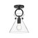 Emerson One Light Semi-Flush Mount in Matte Black/Clear Glass (452|SF412509MBCL)