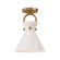 Emerson One Light Semi-Flush Mount in Aged Gold/Glossy Opal Glass (452|SF412509AGGO)